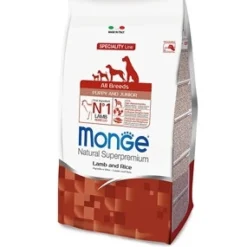 Monge Agnello Riso E Patate Cibo Secco Per Cani Cuccioli Sacco 12 Kg