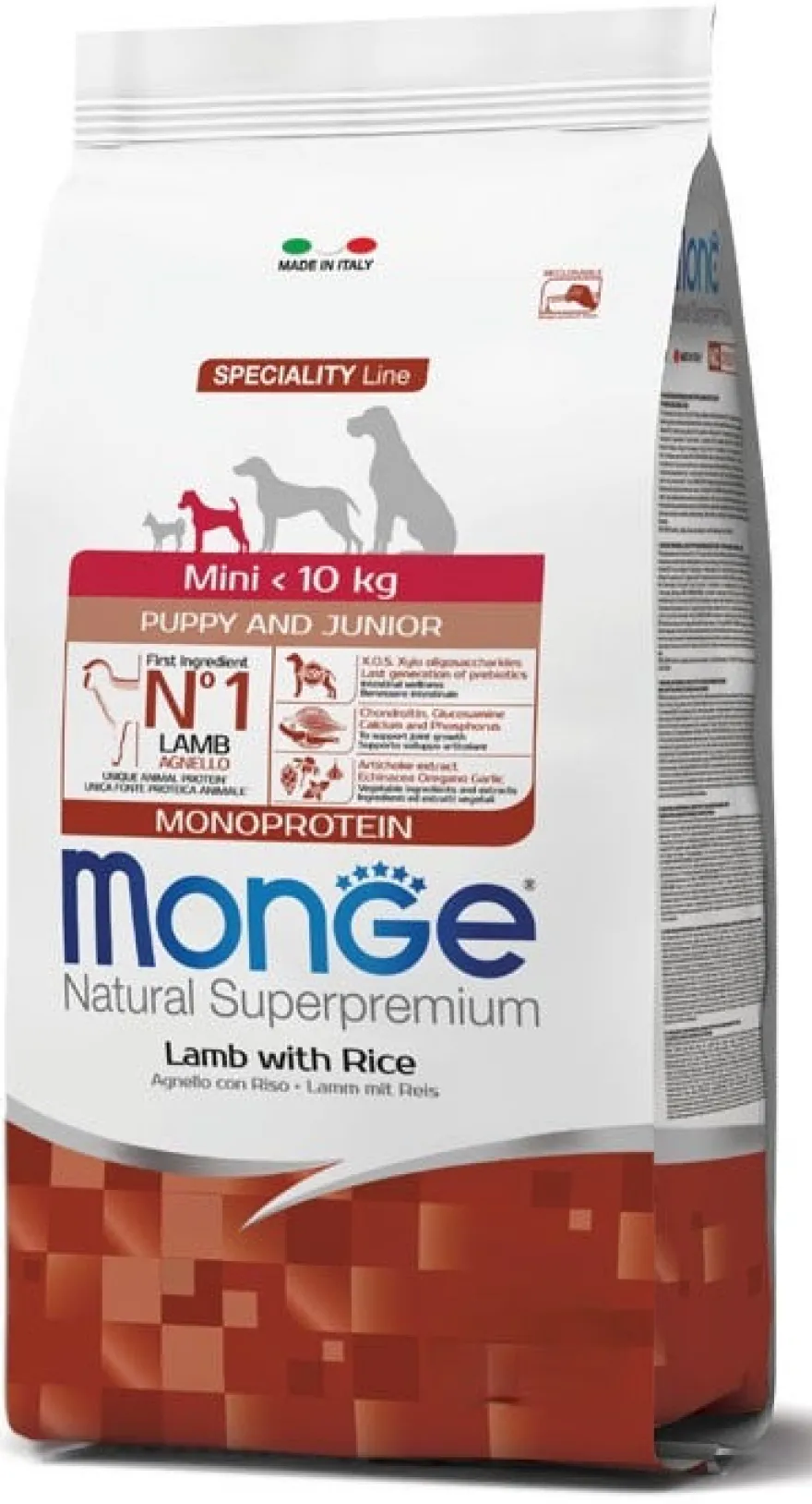 Monge Agnello Riso E Patate Cibo Secco Per Cani Cuccioli Taglia Piccola Sacco 800g
