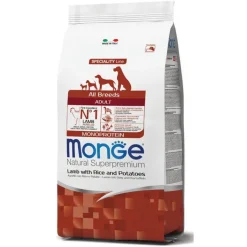 Monge Agnello Riso E Patate 12Kg: Cibo Secco per Cani Adulti