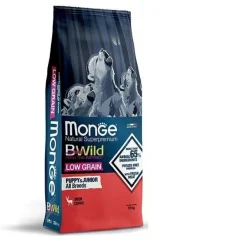 Monge B Wild Low Grain All Breeds Con Cervo Cibo Secco Cani Cuccioli Sacco 12 kg