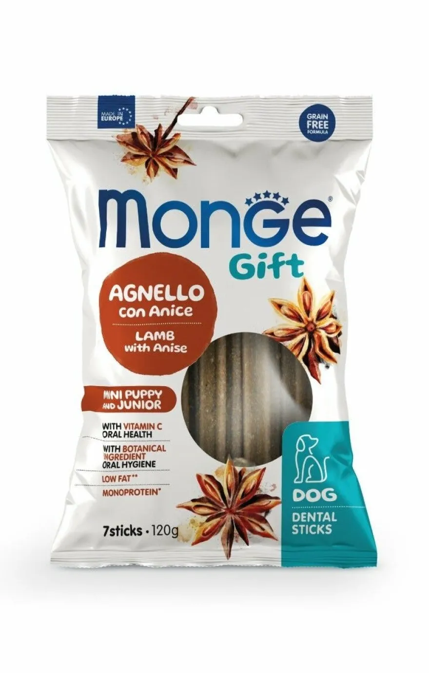 Monge Dental Sticks Agnello Con Anice Per Cani Mini/Puppy/Junior 120g
