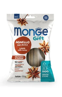 Monge Dental Sticks Agnello Con Anice Per Cani Mini/Puppy/Junior 120g