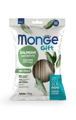 Monge Dental Sticks Salmone Con Salvia Per Cani Mini Adulti 120g