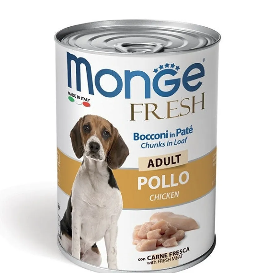 Monge Fresh Adult Pollo Cibo Umido Per Cani Adulti 400g