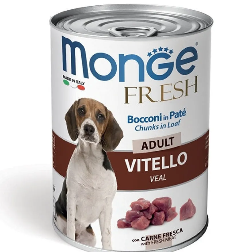 Monge Fresh Adult Vitello Cibo Umido Per Cani Adulti 400g