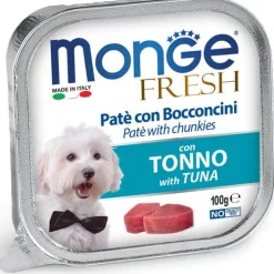 Monge Fresh Paté Bocconcini Con Tonno Cibo Umido Per Cani Adulti 100g