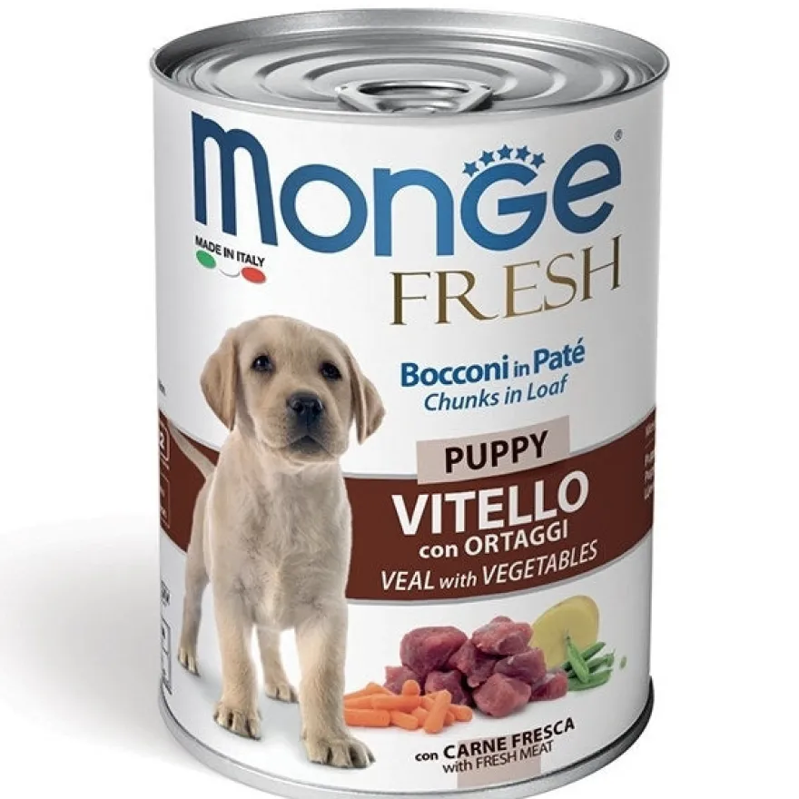 Monge Fresh Puppy Vitello Con Ortaggi Cibo Umido Per Cani Cuccioli 400g