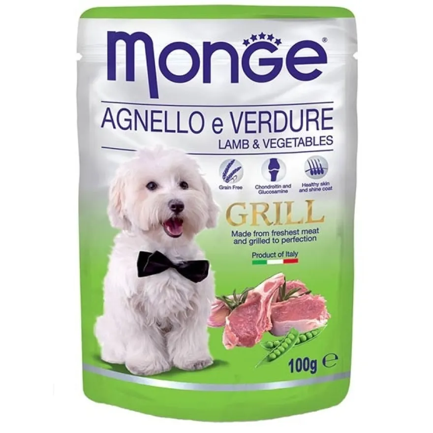 Monge Grill Agnello E Verdure Cibo Umido Per Cani Adulti 100g