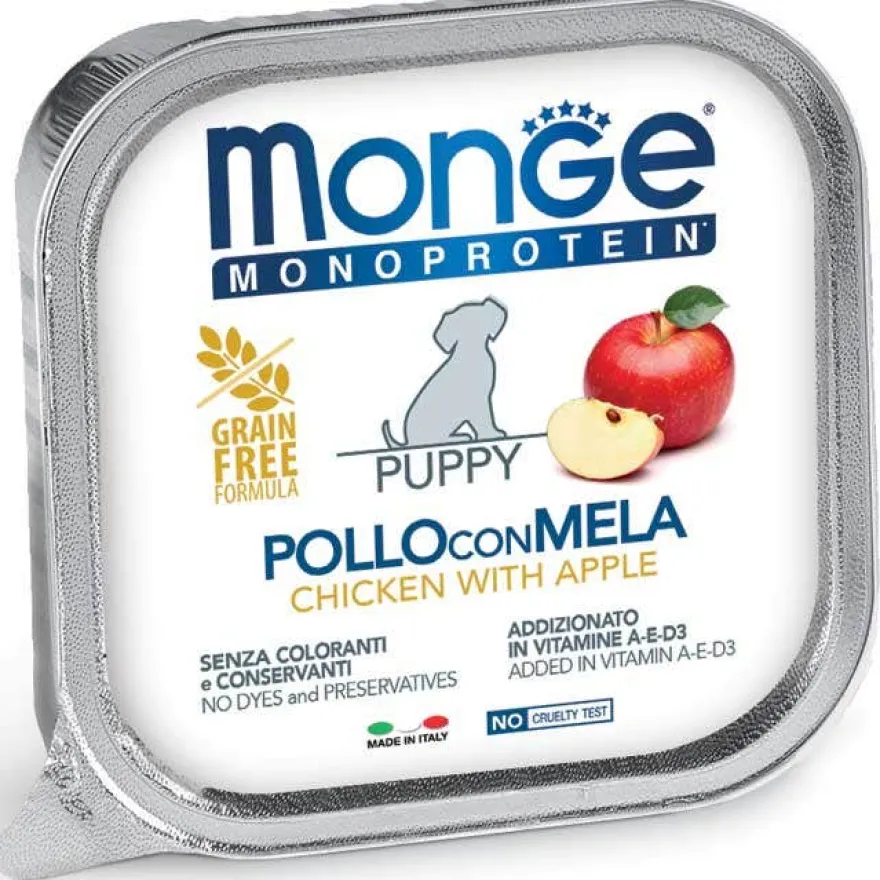 Monge Monoprotein Puppy Pollo Con Mela Cibo Umido Per Cani Cuccioli 150g