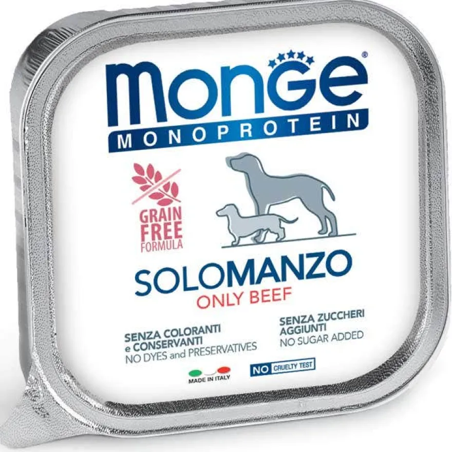 Monge Monoprotein Solo Manzo Cibo Umido Per Cani Adulti 150g