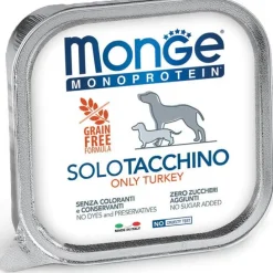 Monge Monoprotein Solo Tacchino Cibo Umido Per Cani Adulti 150g