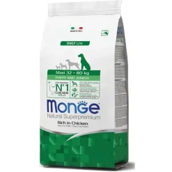 Monge Ricco Di Pollo Cibo Secco Per Cani Cuccioli Taglia Grande Sacco 3Kg