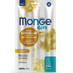 Monge Sticks Immunity Support Per Cani Adulti Coniglio Fresco Con Betaglucani 45g