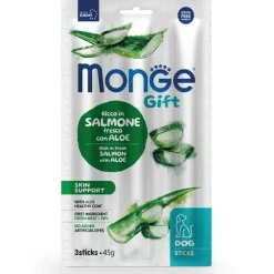 Monge Sticks Skin Support Per Cani Adulti Salmone Fresco Con Aloe 45g