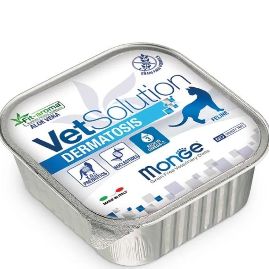 Monge VetSolution Dermatosis Linea Veterinaria Cibo Umido Gatti 100g