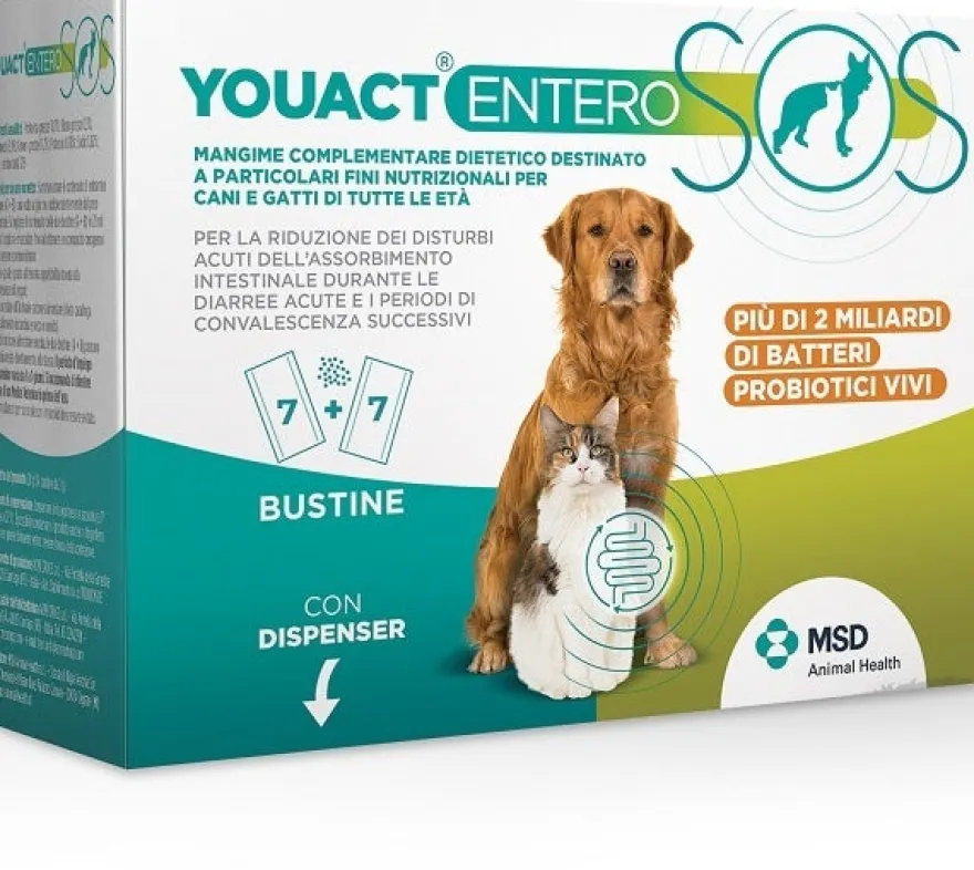 Msd Animal Health Youact Entero SOS Per Cani/Gatti 14 Bustine