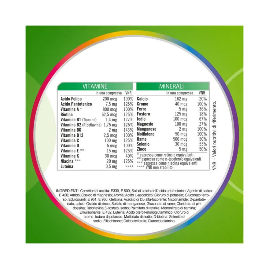 Multicentrum Adulti Effervescente Integratore Alimentare Multivitaminico Vitamina B C D3 Ferro 20 Compresse
