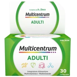 Multicentrum Adulti Integratore Alimentare Multivitaminico Vitamina C B D3 Calcio Ferro Zinco 30 Cpr