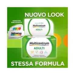 Multicentrum Adulti Integratore Alimentare Multivitaminico Vitamina C B D3 Calcio Ferro Zinco 90 Cpr