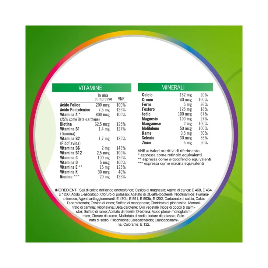 Multicentrum Adulti Integratore Alimentare Multivitaminico Vitamina C B D3 Calcio Ferro Zinco 90 Cpr
