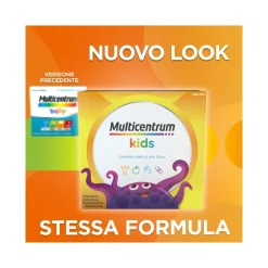 Multicentrum Baby Kids Integratore Multivitaminico Multiminerale Vitamine/Ferro/Calcio Bimbi 3Anni+ 14 Bustine