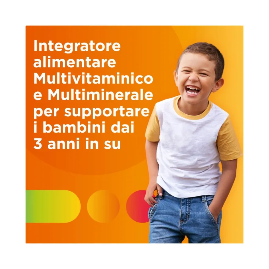 Multicentrum Baby Kids Integratore Multivitaminico Multiminerale Vitamine/Ferro/Calcio Bimbi 3Anni+ 14 Bustine