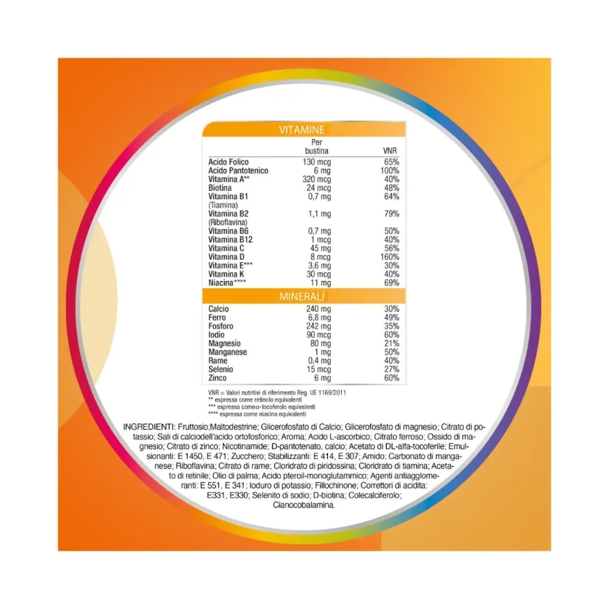Multicentrum Baby Kids Integratore Multivitaminico Multiminerale Vitamine/Ferro/Calcio Bimbi 3Anni+ 14 Bustine
