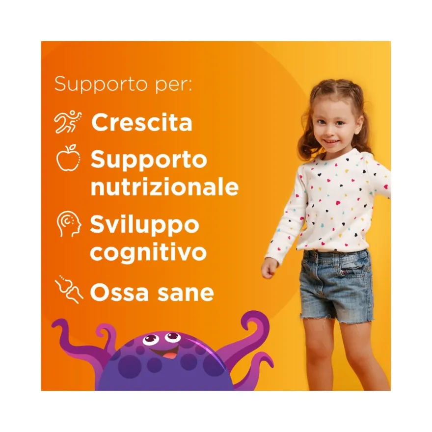 Multicentrum Baby Kids Integratore Multivitaminico Multiminerale Vitamine/Ferro/Calcio Bimbi 3Anni+ 14 Bustine