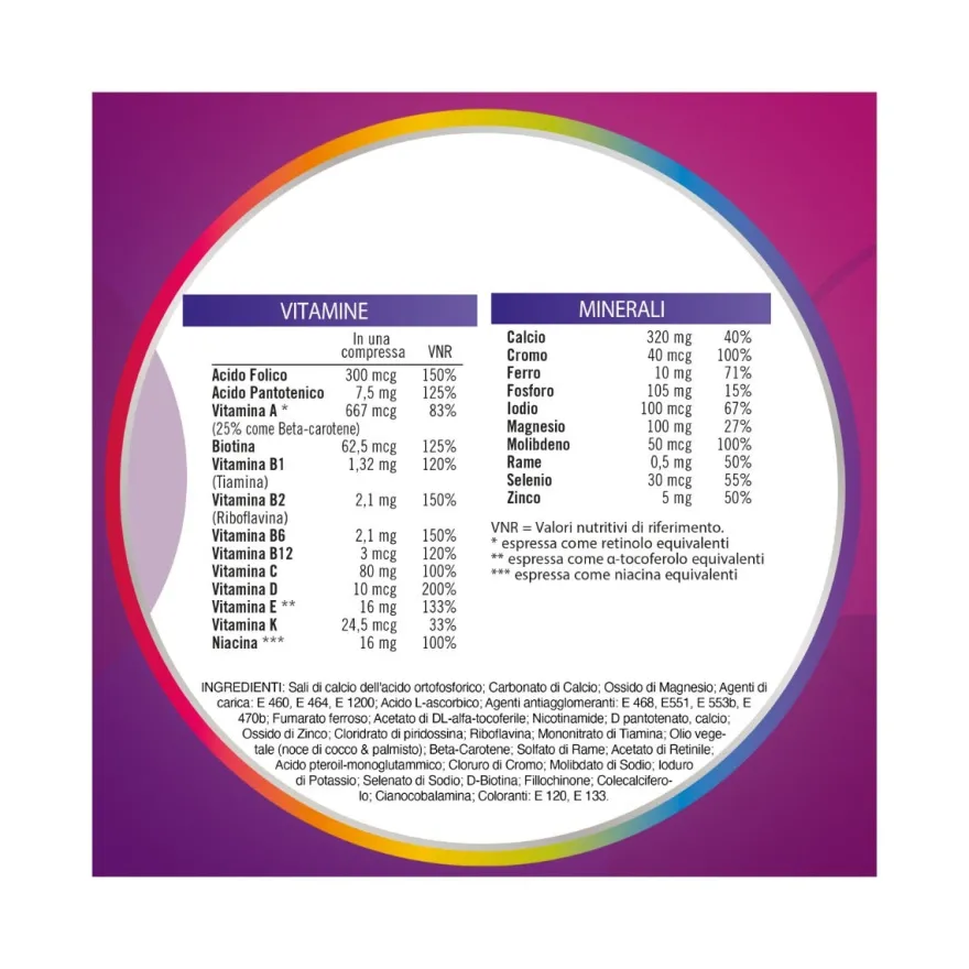 Multicentrum Donna Integratore Alimentare Multivitaminico Vitamina D Calcio Ferro Acido Folico 30Cpr