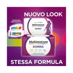Multicentrum Donna Integratore Alimentare Multivitaminico Vitamina D Calcio Ferro Acido Folico 30Cpr
