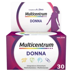 Multicentrum Donna Integratore Alimentare Multivitaminico Vitamina D Calcio Ferro Acido Folico 30Cpr