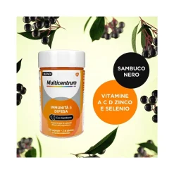 Multicentrum Immunità & Difesa Con Sambuco Integratore Alimentare Vitamina C Difese Immunitarie 30 Compresse