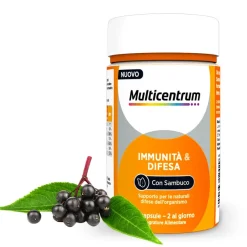 Multicentrum Immunità & Difesa Con Sambuco Integratore Alimentare Vitamina C Difese Immunitarie 30 Compresse