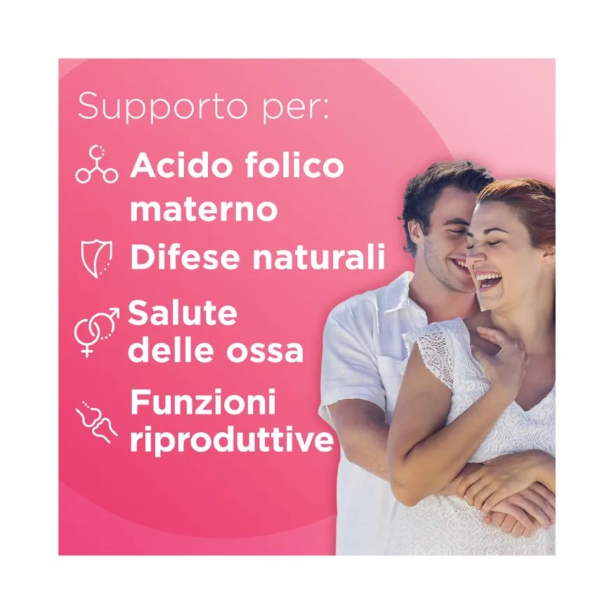 Multicentrum Pre-Mamma Integratore Alimentare Multivitaminico Acido Folico Calcio Vitamina D E 30 Compresse