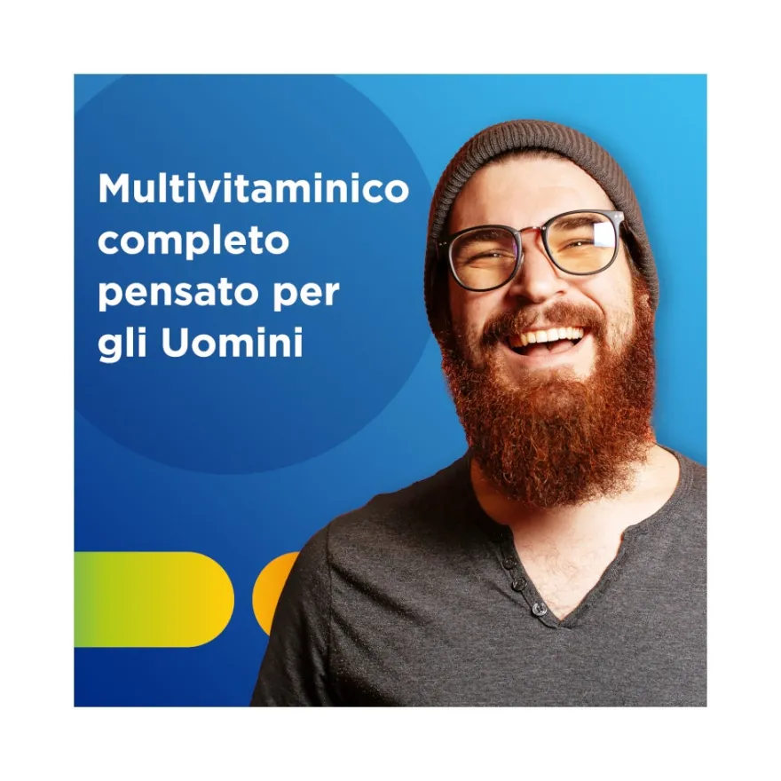 Multicentrum Uomo Integratore Alimentare Multivitaminico Vitamina B D3 A Calcio Magnesio 30 Compresse