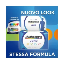 Multicentrum Uomo Integratore Alimentare Multivitaminico Vitamina B D3 A Calcio Magnesio 30 Compresse