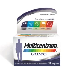Multicentrum Uomo Integratore Alimentare Multivitaminico Vitamina B D3 A Calcio Magnesio 30 Compresse