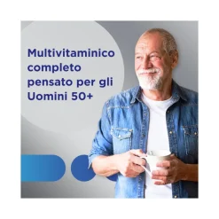 Multicentrum Uomo 50+ Integratore Alimentare Multivitaminico Vitamina D3 C B Zinco Magnesio 30 Compresse