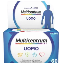 Multicentrum Uomo Integratore Alimentare Multivitaminico Vitamina B D3 A Calcio Magnesio 60 Cpr