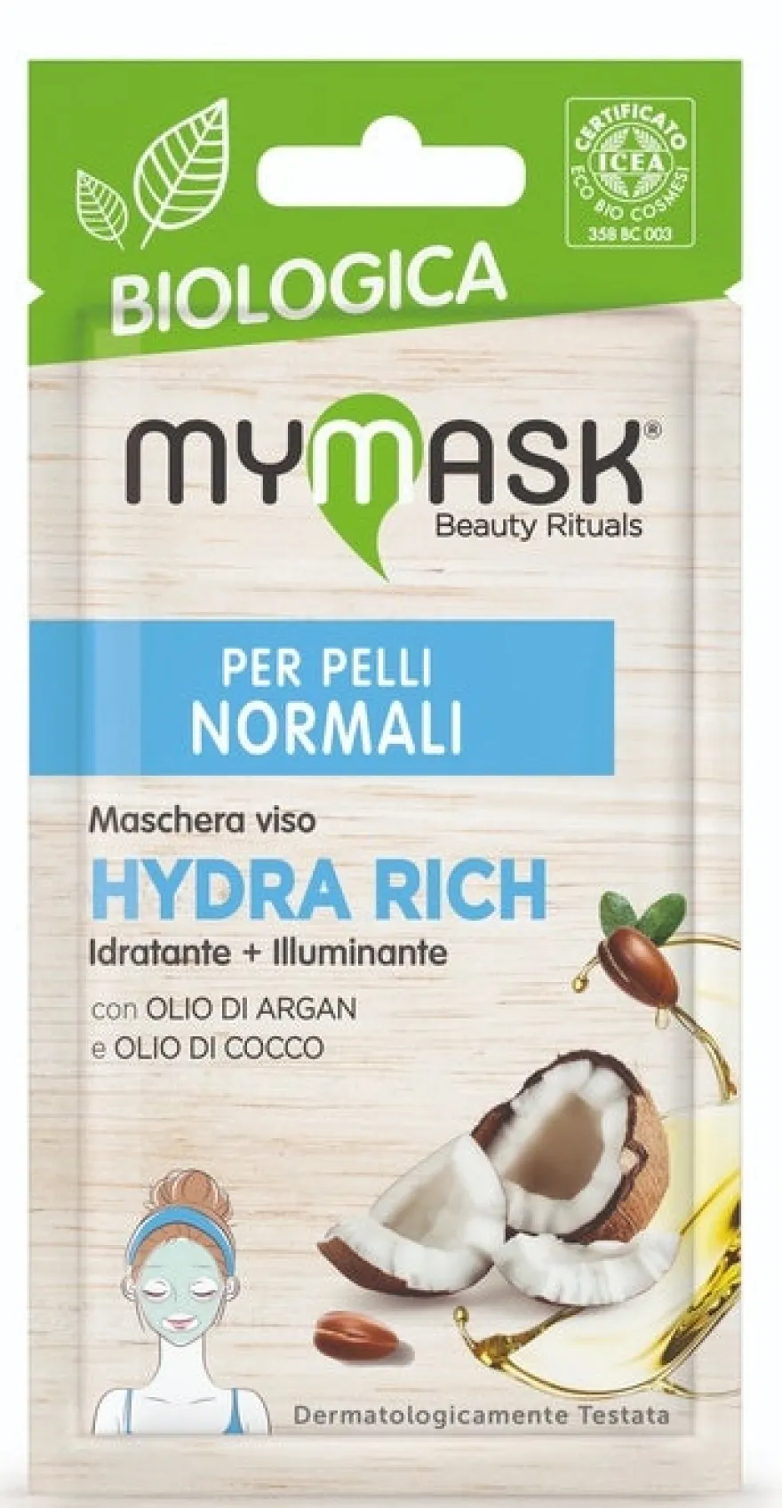 MyMask Biologica Maschera Hydra Rich 1 Pezzo