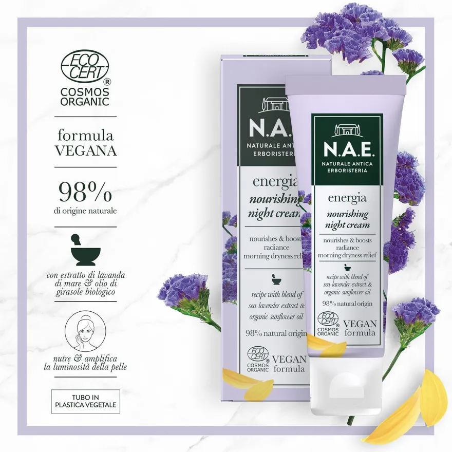 N.A.E. Crema Nutriente Notte Energia Formula Vegana 50ml