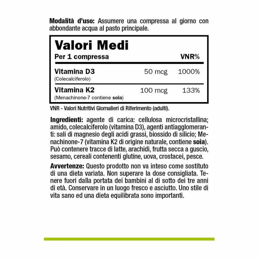 Natroid Vitamin D-3 2000IU + K2 120 Compresse