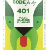 Natural Code 401 Cibo Umido Con Pollo/Salmone/Carote Per Cani Adulti Barattolo 400g