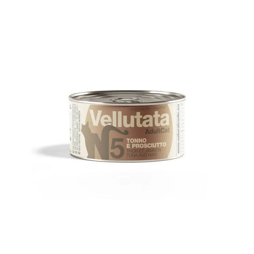 Natural Code N5 Vellutata Tonno e Prosciutto Gatti Adulti Lattina 85g