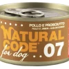 Natural Code 07 Pollo E Prosciutto Cani Adulti Lattina 90g