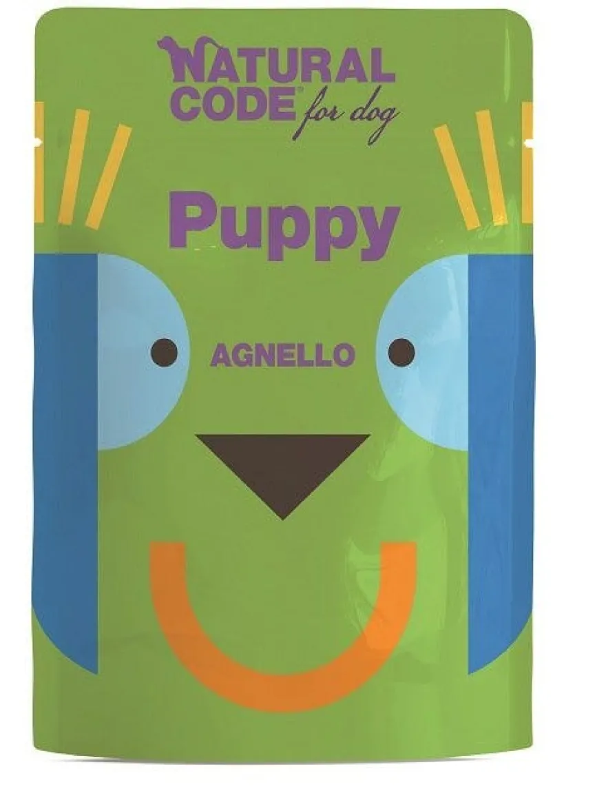 Natural Code Puppy Agnello Cani Cuccioli Busta 300g