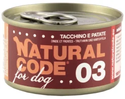 Natural Code 03 Tacchino E Patate Cani Adulti Lattina 90g