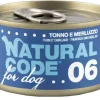 Natural Code 06 Tonno E Merluzzo Cani Adulti Lattina 90g