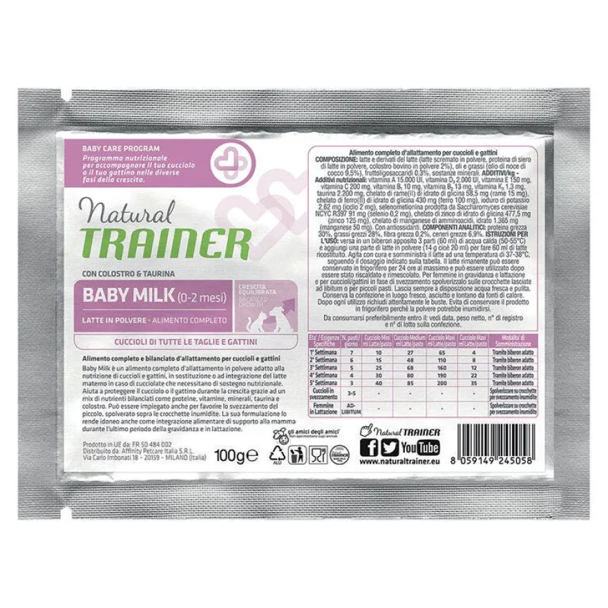 Natural Trainer Baby Milk In Polvere Per Cuccioli Bustina 100gr