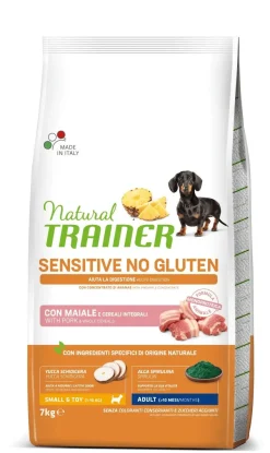 Natural Trainer Cane Sensitive No Gluten Mini Adult con Maiale 7kg